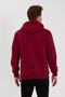 Claret Red Kangaroo Pocket Hooded Cotton Inside Men's Sweatshirt - 4