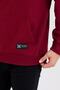 Claret Red Kangaroo Pocket Hooded Cotton Inside Men's Sweatshirt - 5