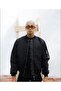 Black Unisex Oversize Bomber Jacket Coat