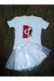 Girl's Double-Sided T-Shirt Ataturk And Turkish Flag And Dream Tutu Tulle Skirt