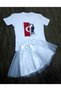Girl's Double-Sided T-Shirt Ataturk And Turkish Flag And Dream Tutu Tulle Skirt - 2