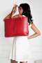 Women's Crocodile Pattern 2-Handle Zippered Large Size School Bag, Shoulder Bag, Handbag, Laptop Bag