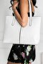 Women's Crocodile Pattern 2-Handle Zippered Large Size School Bag, Shoulder Bag, Handbag, Laptop Bag