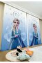 Blue Elsa Patterned Children's & Baby's Room Background Curtain Single Wing - 2