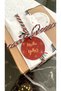 New Year Series Perforated Label Happy New Year 4 cm 20 Pieces Product Label Embossing Detailed Double Sided
