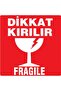 Caution Fragile Label 100*100 500 Pieces