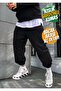 Black Plus Size Tracksuit with Elastic Bottom Leg, Oversize Black Tracksuit, Winter Oversize, Loose Tracksuit - 3