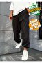 Black Plus Size Tracksuit with Elastic Bottom Leg, Oversize Black Tracksuit, Winter Oversize, Loose Tracksuit - 4