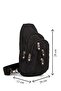 Unisex Black Crossbody Bag Chest Bag Multi-Compartment Daily Shoulder Bag Bodybag - 6