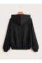 Hooded Black Four Elements Printed Girls-Boys Sweatshirt - 3