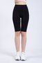 Straight Black High Waist, Firming Yoga Over the Knee Tights 10" - 3
