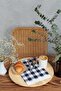 Napkin Checkered Scalloped 6 Pieces Retro 20x30 Cm