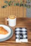 Napkin Checkered Scalloped 6 Pieces Retro 20x30 Cm - 2