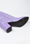 حذاء بكعب سميك من الجلد المستورد من Feli Lilac - 7