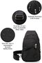 Unisex Crossbody Bag Chest Bag Single Handle Shoulder Bag Water Resistant Daily Bodybag - 4
