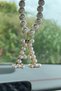 Pearl Rearview Mirror Ornament & Small A Letter - 4
