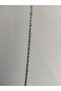 Steel Silver Thin Glitter Dense Twist Chain Necklace - No Darkening - - 2