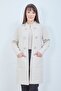 Mother Knitwear Pocketed Button Detailed Cream Long Cardigan