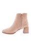 Pm221-k1039 Round Toe Thick Heeled Metal Zipper Detailed Women's Ankle Boots - 3
