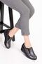 Genuine Leather Anatomical Sole Comfortable Shoes Esfa.4052 - Anthracite - 38
