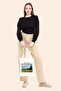Wheat Field with Cypresses Vincent Van Gogh Raw Cloth Bag - 4