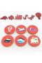 Vehicles Transfer Printing Set of 6 - Car, Ship, Train, Plane, Motorcycle, Flying Balloon