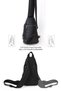 Unisex Washing Leather Usb Headphone Output Cross Strap Waist Shoulder Chest Daily Bag - 6