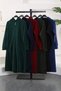 Long Fleece Cardigan Winter Navy Blue - 2