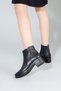 Women's Genuine Leather Non-Slip Sole Black Boot - 2