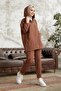 Amor Basic Two-piece Suit - Brown - 4