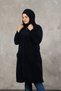Long Fleece Cardigan Winter Navy Blue - 5