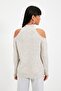 Taş Simli Pencere/Cut Out Detaylı Triko Kazak TWOAW20XS0006 - 4