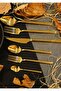 Titanium Gold 6 Dessert Forks 6 Dessert Spoons - 2