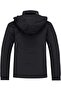 Men's Black Softshell Coat with Fur Inside, Water and Windproof New Season Sports Coat - 2