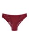 Burgundy Cotton Lace Women's Briefs