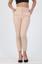 Beige New Season High Waist Lycra Women's Fabric Trousers Ela004 - 4