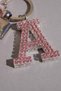 Pink Jewelled & No Logo Keychain & Little Pompom Light Pink & Pink Letter A - 3