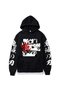 Uny Butik Anime Demon Slayer Eyes Black Hooded Sweetshirt Hoodie - 2