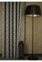 Background Curtain Spiral Pattern Gray Anthracite 1-3 Tight Pleat