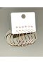 6 Pieces Steel Plated Silver Spiked Ball Pearl Hoop Earrings Set Gold Silver Rose Imported from Germany