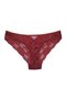 Burgundy Lace Front Tulle Detail Women's Slip Women's Panties - 2