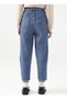 Lemon High Waist Straight Leg Wide Fit Indigo Women Denim Pants Edmansa - 4