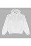 Oversize White Hooded Sweatshirt