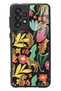 Samsung A-33 Glossy Phone Case with Floral Cats Design
