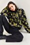 Women's Black Floral Patterned Knitwear Knitted Sweater 20223224 - 3