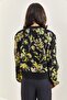 Women's Black Floral Patterned Knitwear Knitted Sweater 20223224 - 4