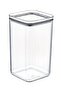 6 Pieces 1.5 Lt Water Resistant Labeled, Square Food Storage Container Transparent - 3