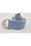 Unisex Blue Woven Tactical Canvas Sport Denim Cloth Belt
