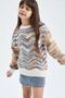 Girl's Patterned Crew Neck Sweater - 3