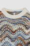 Girl's Patterned Crew Neck Sweater - 6